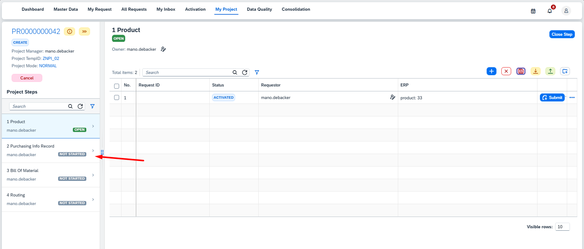 Myprojectsteps