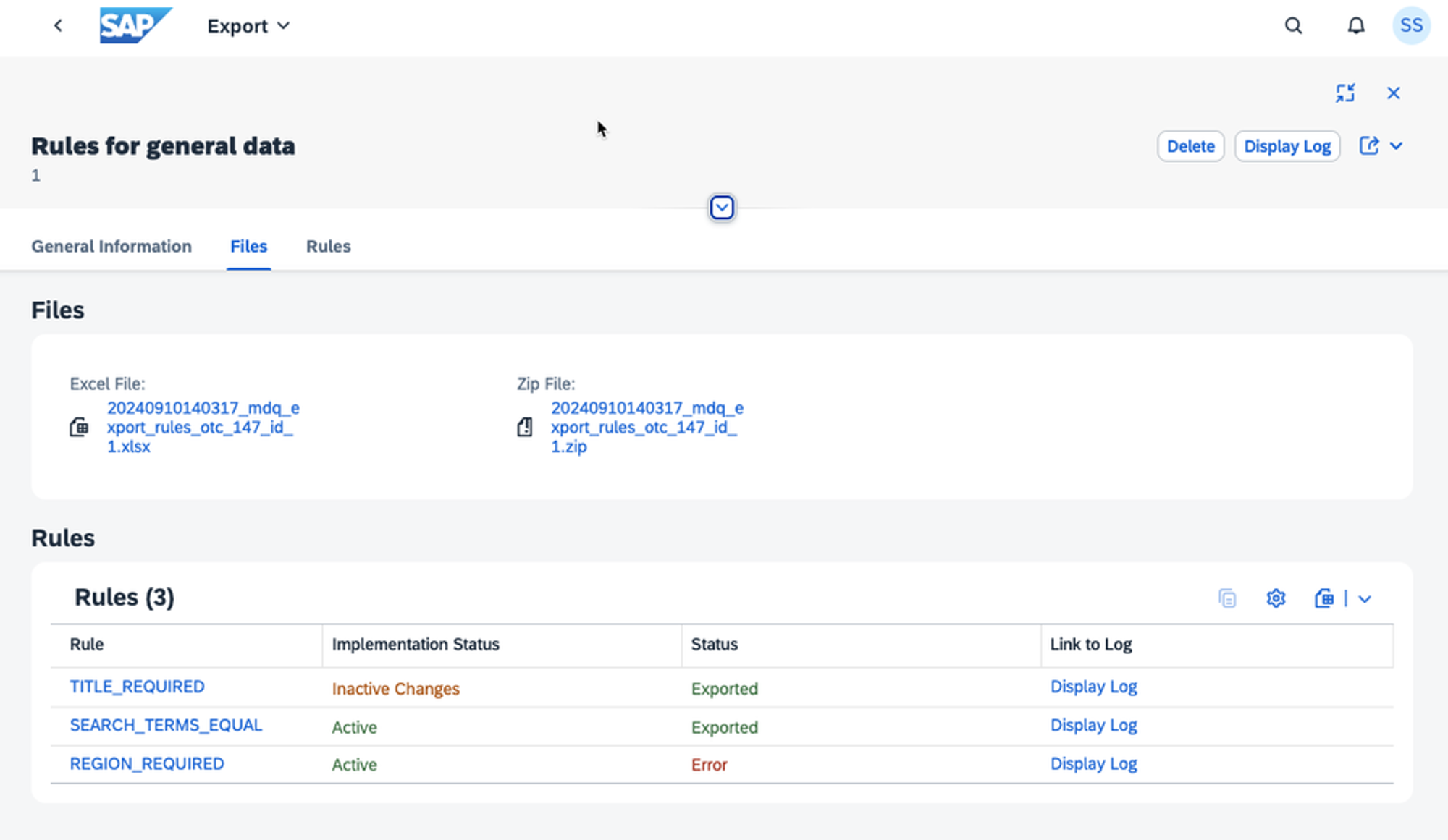 Figure 14 Export App For Validation Rules